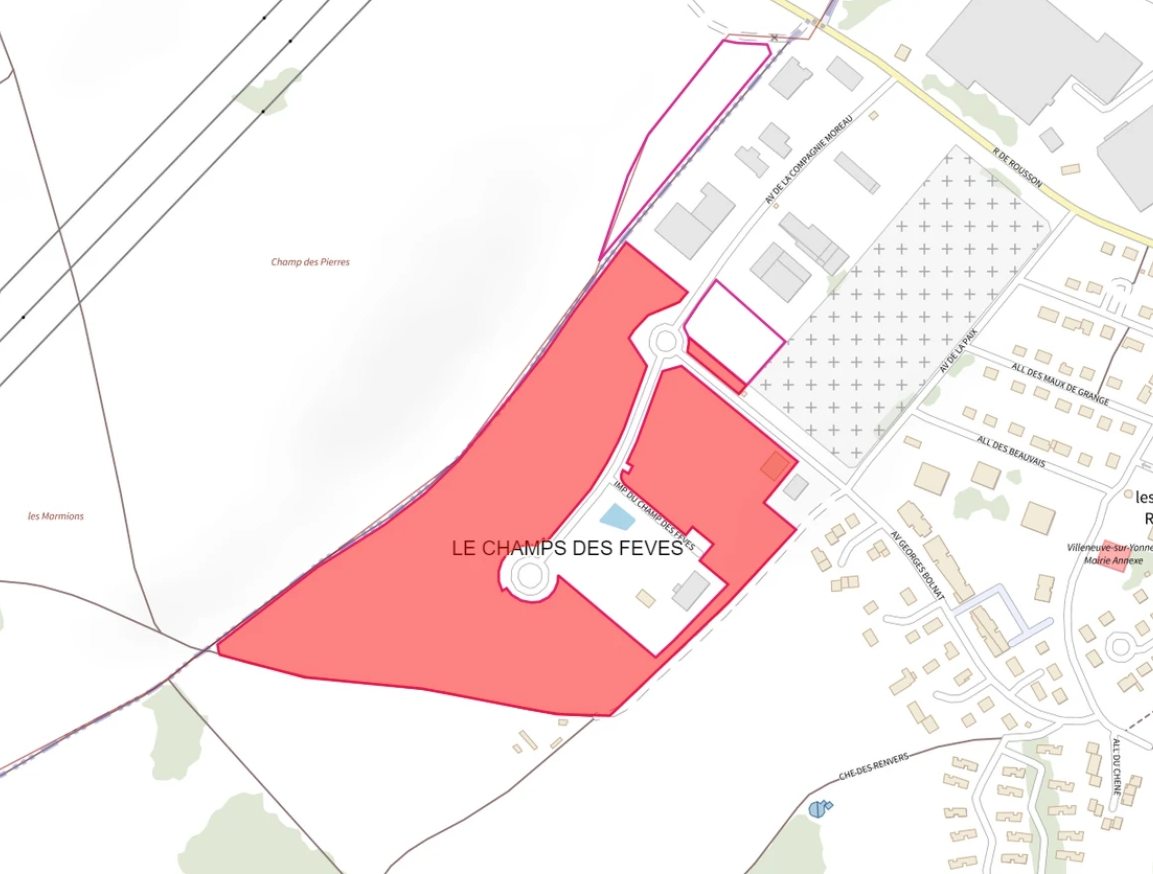 TERRAINS ZI DE VILLENEUVE SUR YONNE